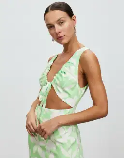 Lover Maldives Midi Dress Green Size 12 for rent on The Volte - image 4