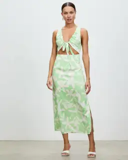 Lover Maldives Midi Dress Green Size 12 for rent on The Volte - image 1
