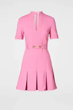 Scanlan Theodore Tailored Pleat Mini Dress Pink Size 10 for rent on The Volte - image 3