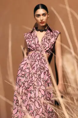 Scanlan Theodore Cotton Paisley Ring Dress Print Size 8 for rent on The Volte - image 5