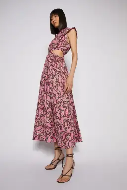 Scanlan Theodore Cotton Paisley Ring Dress Print Size 8 for rent on The Volte - image 1