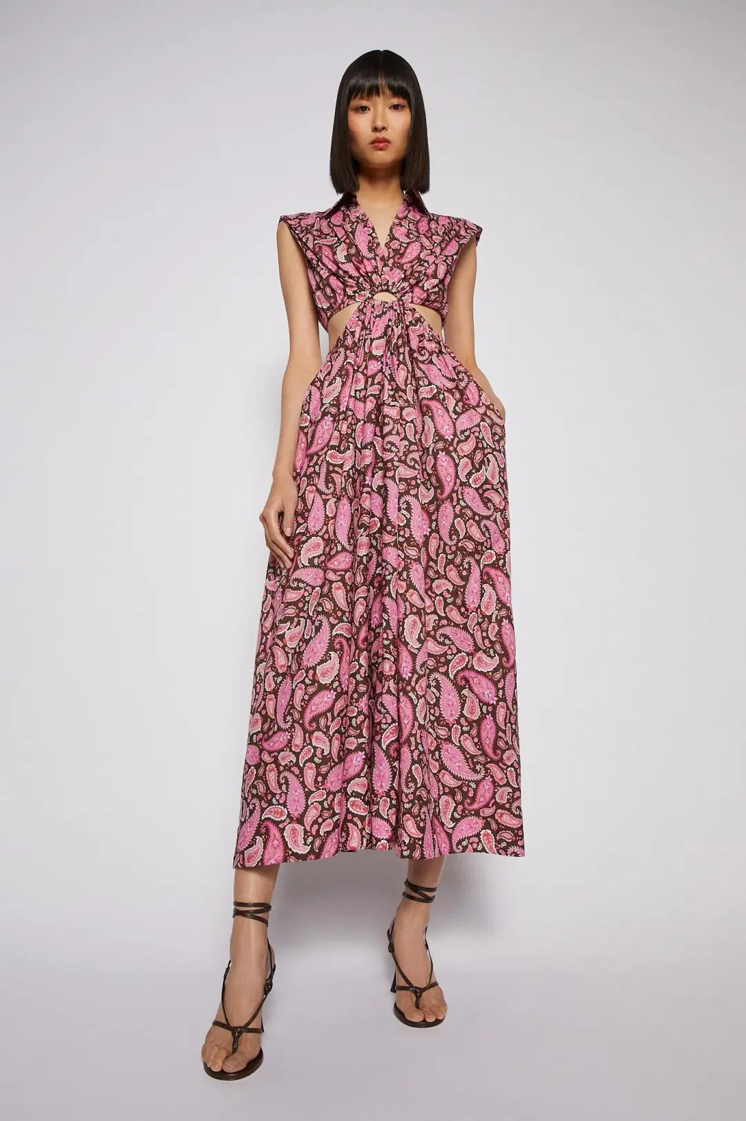 Scanlan Theodore Cotton Paisley Ring Dress Print Size 8 for rent on The Volte - main image