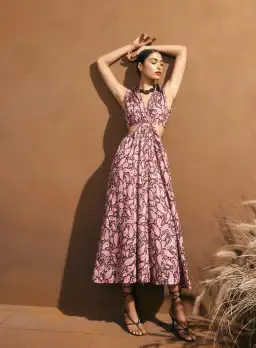 Scanlan Theodore Cotton Paisley Ring Dress Print Size 8 for rent on The Volte - image 4