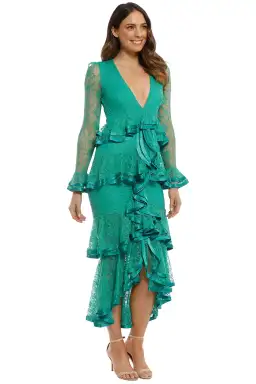 Nicola Finetti Maia Dress Green Size 8 for rent on The Volte - image 3