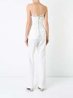 Rebecca Vallance Sophia Lace Jumpsuit in Ivory size 10 for rent on The Volte - image 3