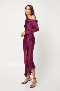Mossman The Motion Dress Burgundy Size 8 for rent on The Volte - image 3