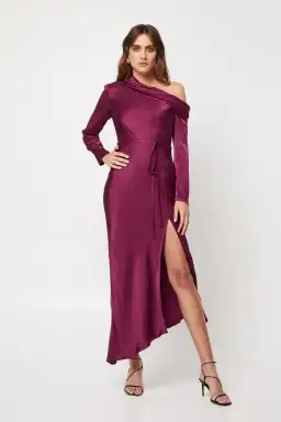 Mossman The Motion Dress Burgundy Size 8 for rent on The Volte - image 1