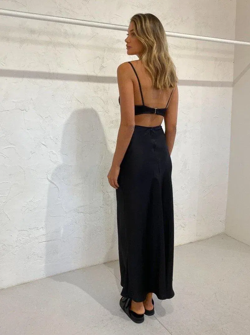 Bec & Bridge Veronique Cut Out Maxi Dress - Black - Size 8 for rent on The Volte - main image