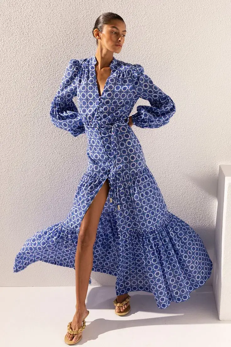 Rebecca Vallance Santorini Kaftan Print Size 8 for rent on The Volte - main image