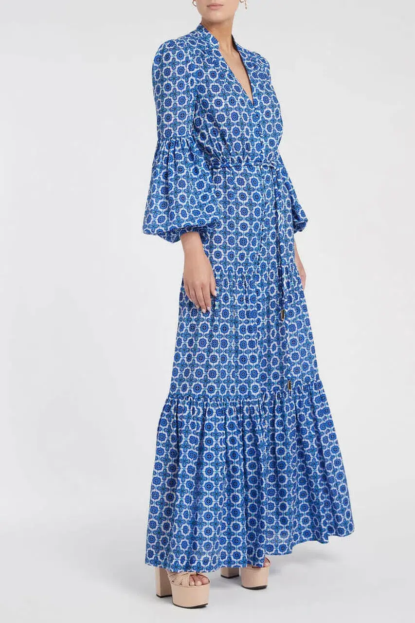 Rebecca Vallance Santorini Kaftan Print Size 10 for rent on The Volte - main image