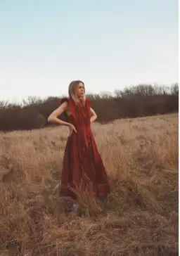 Aje Hybrid Midi Dress Burgundy Size 8 for rent on The Volte - image 3