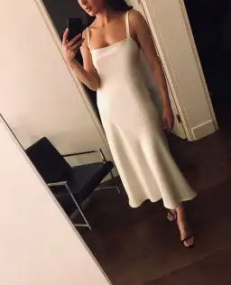 Hexie Official Ivy Slip Dress in Oyster White Size 8