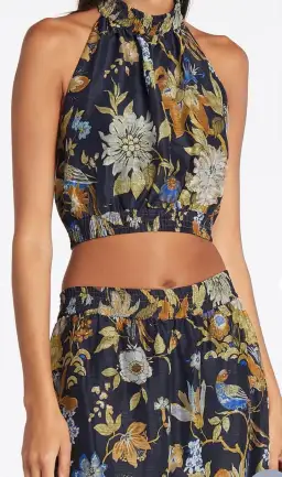 Sir The Label Lilian Halter Top and Skirt Set in Delia Print Size 1
