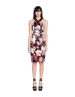 Cue Botanical Floral Satin Dress Print Size 6 for rent on The Volte - image 1