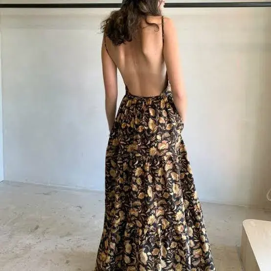 Matteau Tiered Low Back Sundress Print Size 1 for rent on The Volte - main image