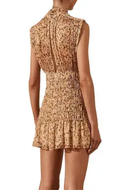 Shona Joy Colette High Neck Sleeveless Corded Mini Dress Print Size 12 for rent on The Volte - image 4