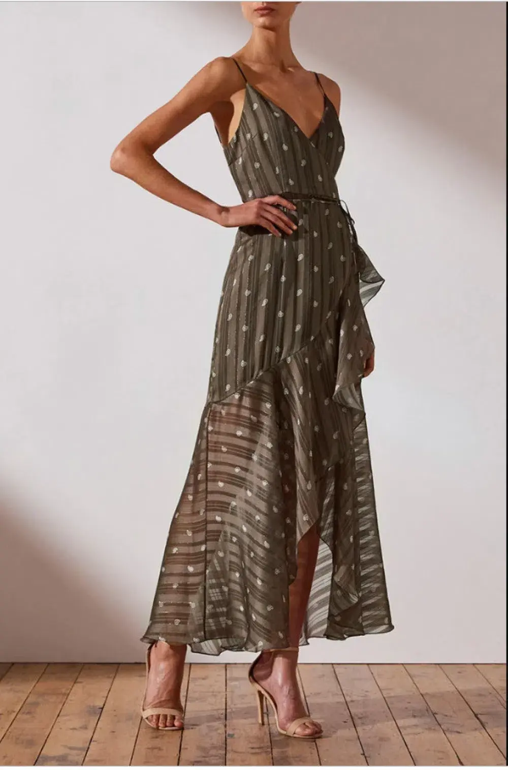 Shona Joy Reed Wrap Dress for rent on The Volte - main image
