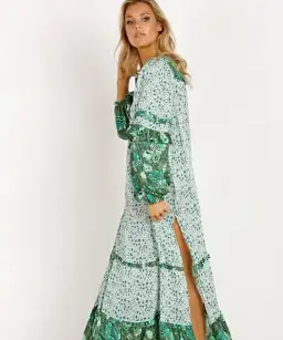 Spell Designs Winona Ivy Maxi Boho Dress Green Size 10 for rent on The Volte - image 3
