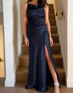 Bec & Bridge The Dreamer Maxi Dress Navy Size 8 for rent on The Volte - image 2