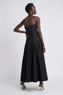 Aje Solstice Strappy Ring Midi Dress Black Size 8 for rent on The Volte - image 3