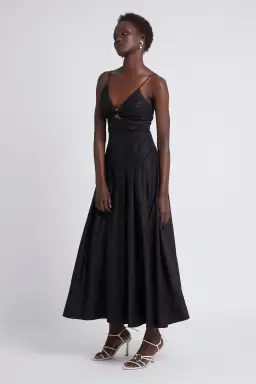Aje Solstice Strappy Ring Midi Dress Black Size 8 for rent on The Volte - image 2