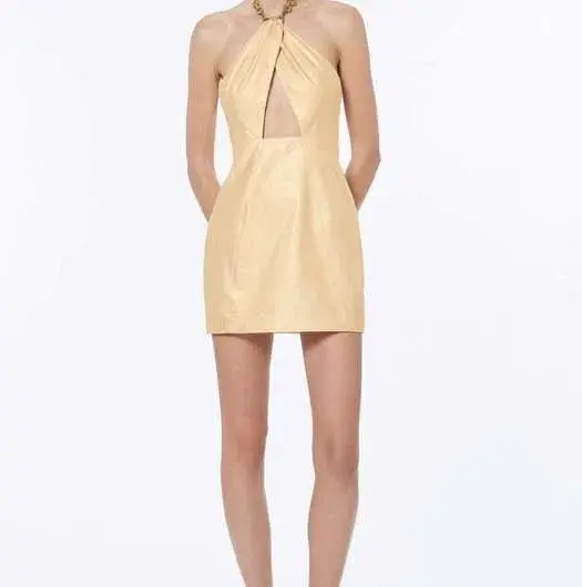 Manning Cartell Beyond Codes Mini Dress Gold Size 6 for rent on The Volte - main image