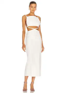 Christopher Esber Carly Squared Tie Dress White Size 8 for rent on The Volte - image 1