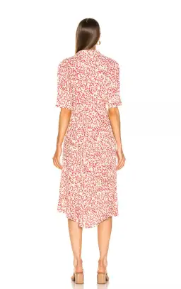 Ganni Goldstone Crepe Wrap Dress Print Size 34 for rent on The Volte - image 3