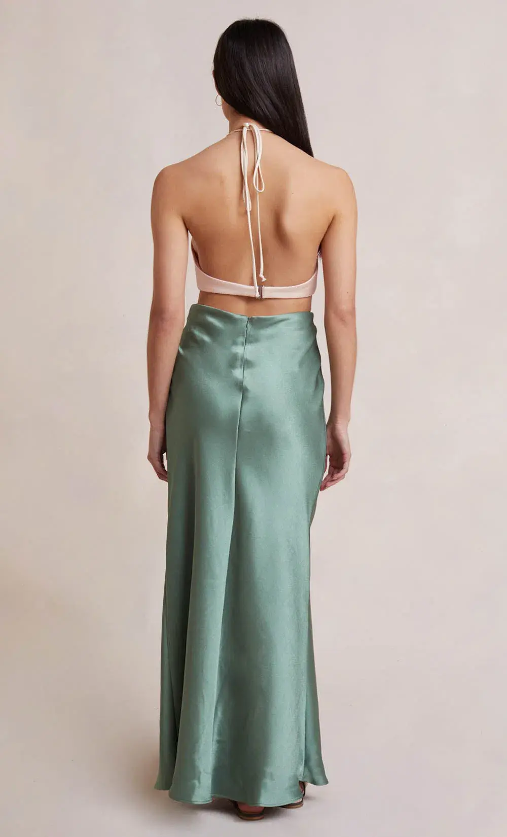 Bec & Bridge Carrie Halter Maxi Dress Green Size 12 for rent on The Volte - main image
