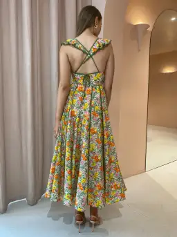 Alemais Cabana Midi Apron Dress Print Size 8 for rent on The Volte - image 4