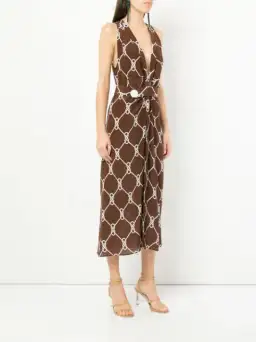 Manning Cartell Figure 8 Midi Dress Brown Print Size 12 for rent on The Volte - image 5