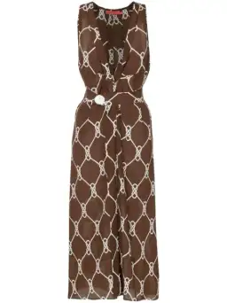 Manning Cartell Figure 8 Midi Dress Brown Print Size 12 for rent on The Volte - image 3