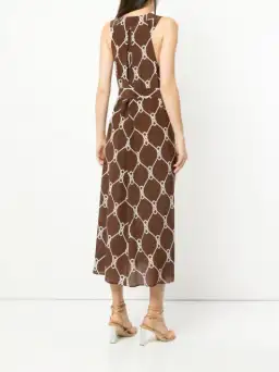Manning Cartell Figure 8 Midi Dress Brown Print Size 12 for rent on The Volte - image 2
