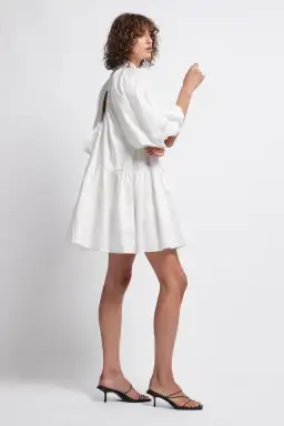 Aje Prima Circle Tiered Mini Dress White Size 12 for rent on The Volte - image 3