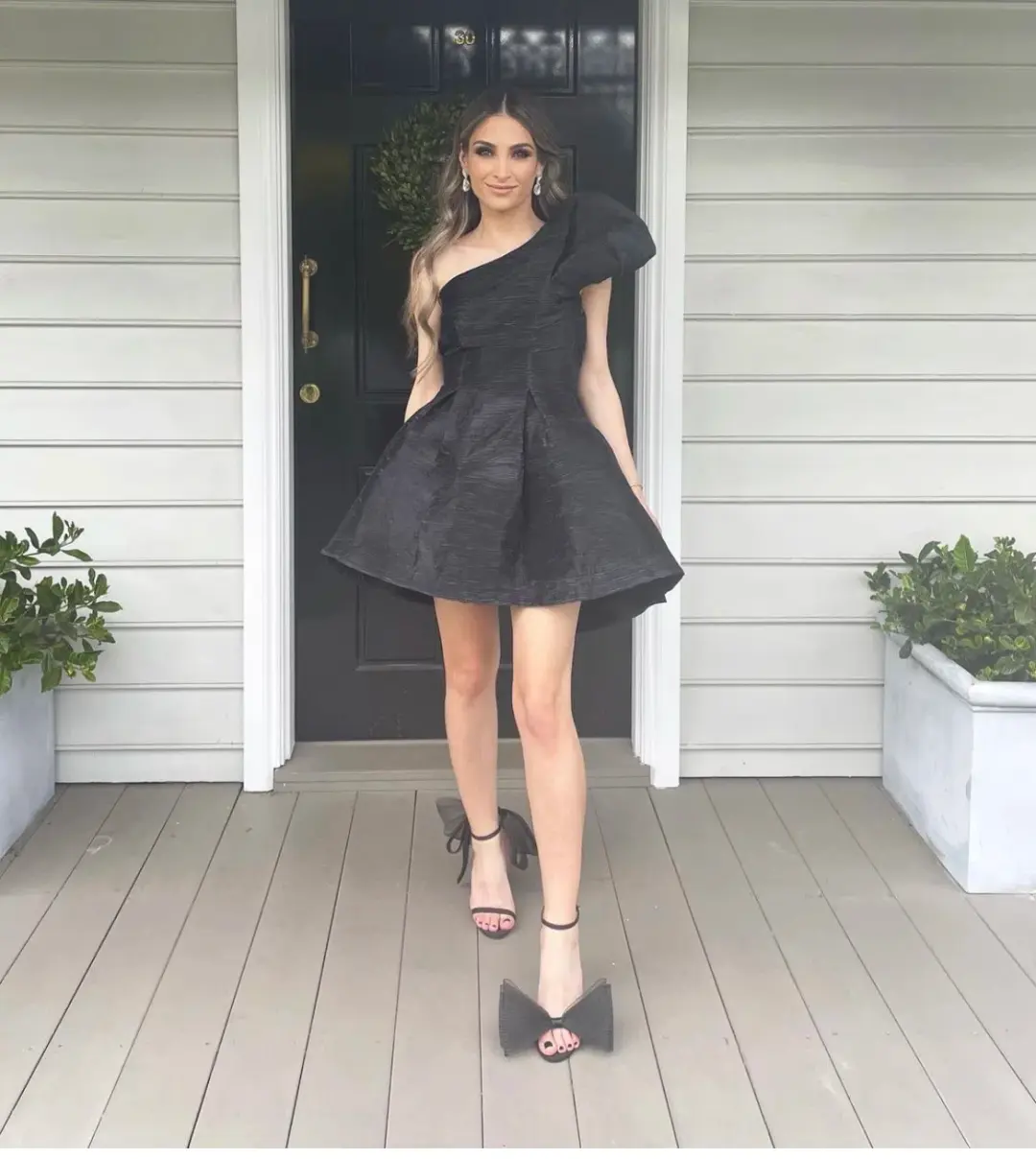 Rachel Gilbert Angus Mini Dress Black Size AU 12 for rent on The Volte - main image