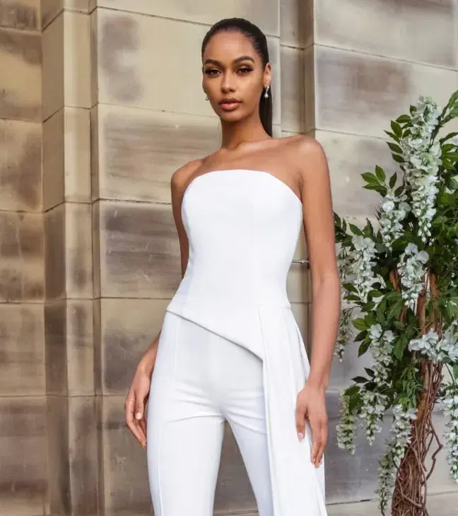 Nadine Merabi Faye Top White Size 12 for rent on The Volte - main image