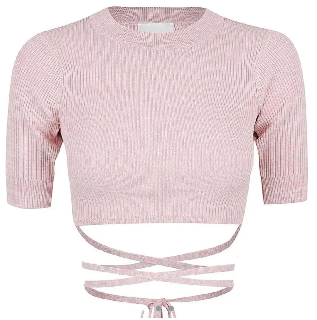 St. Cloud Label Milan Space Dye Mock Neck Knit Top and Savannah Space Dye Knit Skirt Set Pink Size 6 for rent on The Volte - main image