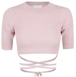 St. Cloud Label Milan Space Dye Mock Neck Knit Top and Savannah Space Dye Knit Skirt Set Pink Size 6 for rent on The Volte - image 3