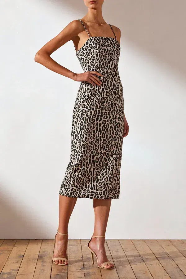 Shona Joy Leopard Dress Print Size 8 for rent on The Volte - main image
