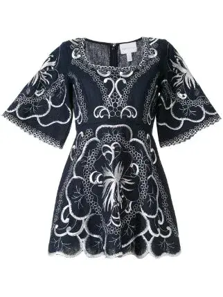 Alice McCall Dissolving Hearts Mini Dress Navy Size 10 for rent on The Volte - main image