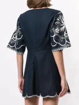 Alice McCall Dissolving Hearts Mini Dress Navy Size 10 for rent on The Volte - image 5