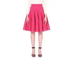 Maje Julien Neoprene Skirt Pink Size 10 for rent on The Volte - image 1