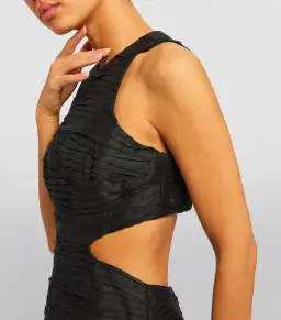 Aje Introspect Cut Out Midi Dress Black Size 8 for rent on The Volte - image 5