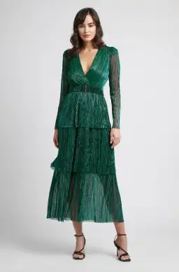 Sheike All that Sparkles Dress Green Size 14