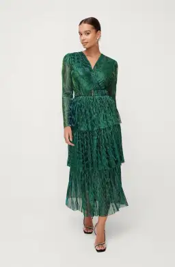 Sheike All that Sparkles Dress Green Size 14