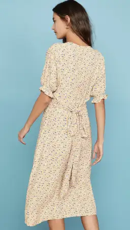 Faithfull the Brand Farrah Midi Dress Print Size 10 for rent on The Volte - image 3