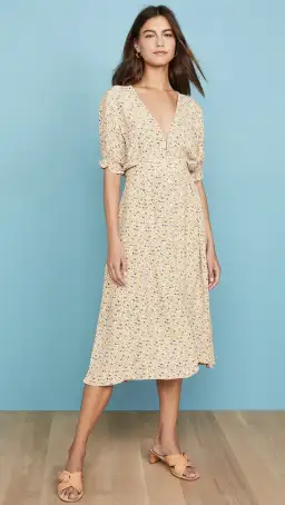 Faithfull the Brand Farrah Midi Dress Print Size 10 for rent on The Volte - image 1
