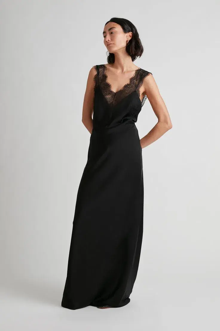 Camilla and Marc Sola Maxi Dress Black Size 8 for rent on The Volte - main image