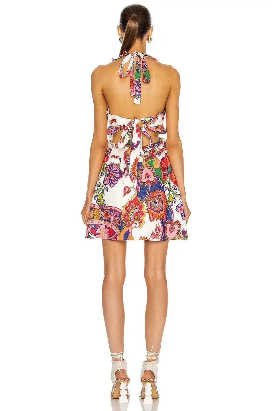 Zimmermann Lovestruck Tie Back Dress Print Size 6 for rent on The Volte - main image