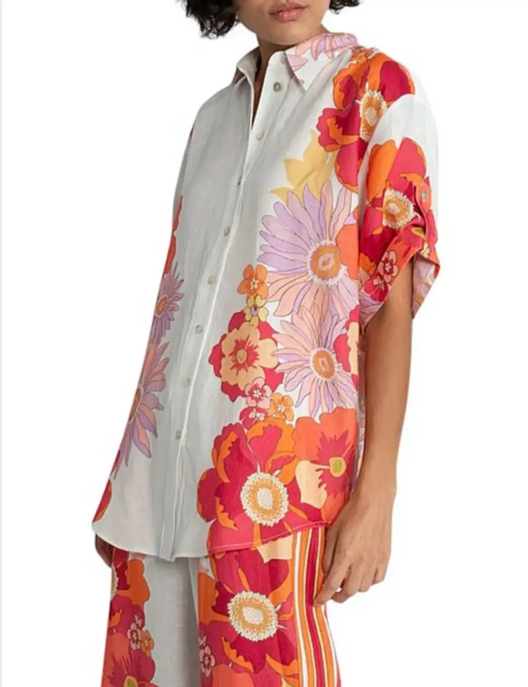 Alemais Calista relaxed shirt & Circle Skirt Print Size 14 for rent on The Volte - main image